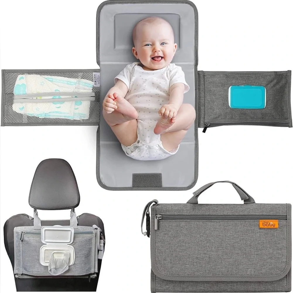 KOPI | OS | Baby Portable Diaper Changing Pad Travel Bag Wipes Zip Pocket NWOT